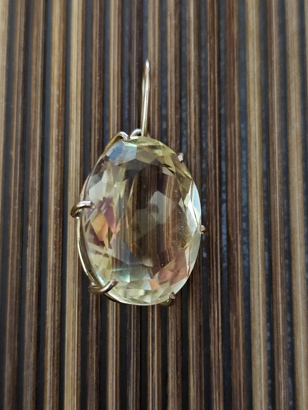 14k Citrine Yellow Gold Pendant (Vintage)